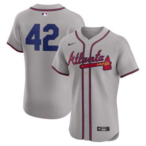 Men's Atlanta Braves #42 Jackie Robinson Gray Flex Base Stitched Jersey Dzhi,We sell and wholesale Men's Atlanta Braves #42 Jackie Robinson Gray Flex Base Stitched Jersey Dzhi on line form chian!
